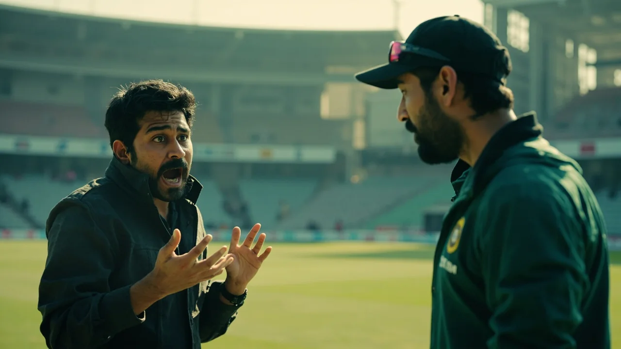 India’s field placement during England’s batting innings at Lord’s, with the batting coach and captain conferring